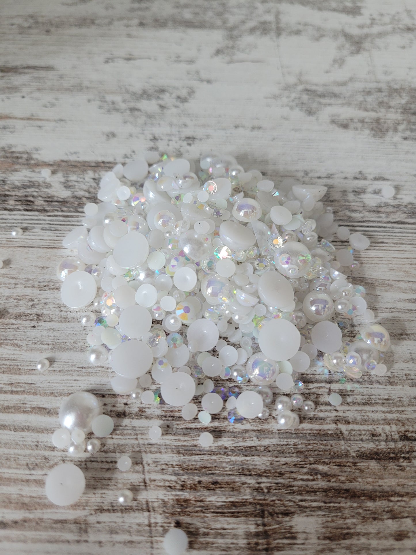 White Diamond Iridescent Mix Resin Flatback Rhinestones, Tumblers, Cups, Lids, Freshies, Arts & Crafts, Nail Art, Ships from the USA