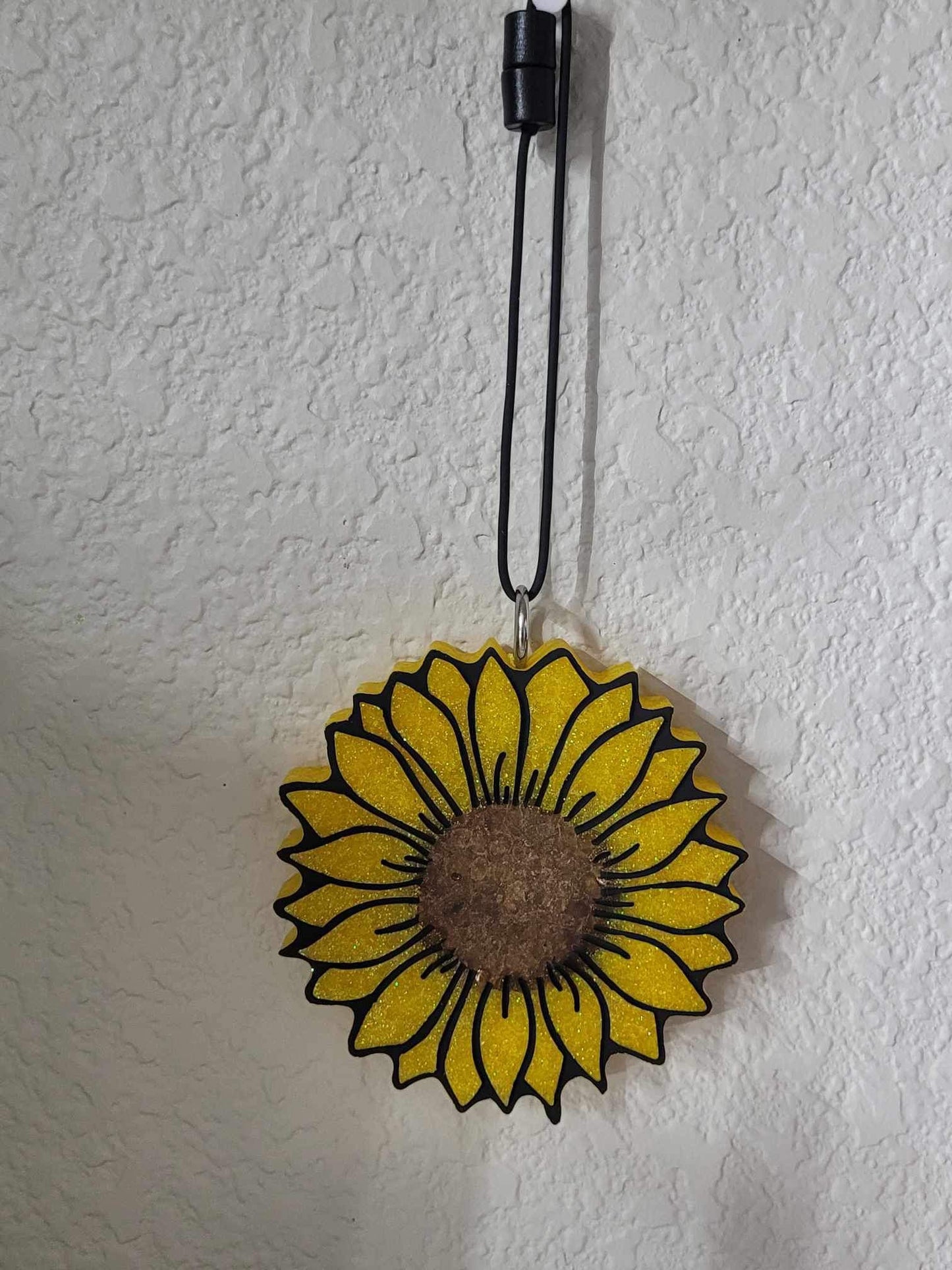 Yellow Sunflower Freshie, Car Air Freshener, On the go fragrance.  Long lasting fragrance.  Ships from the USA.