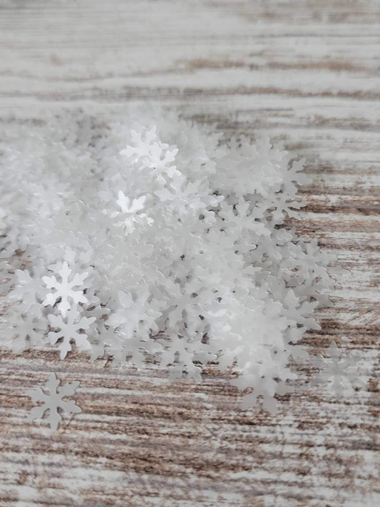 White Snowflake Shaped Glitter, Ships from the USA