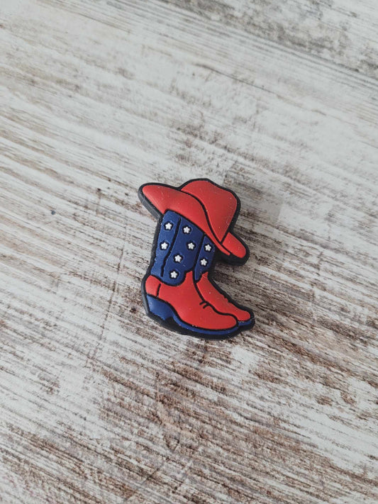 American Cowgirl/Boy Boot, Silicone Focal Bead, Ships from the USA