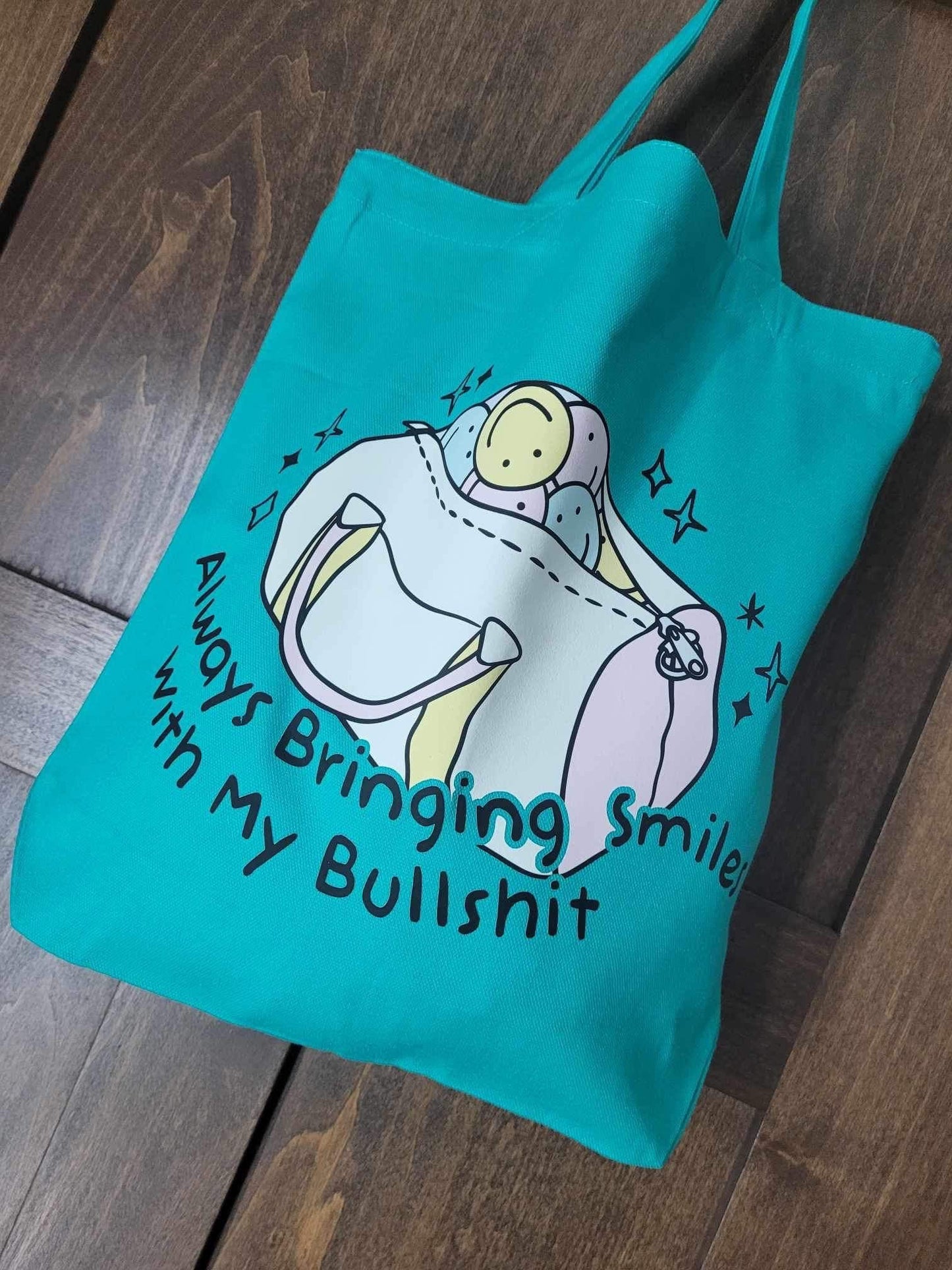 Bringing Smile Canvas Tote bag, Ships from the USA, Eco Friendly